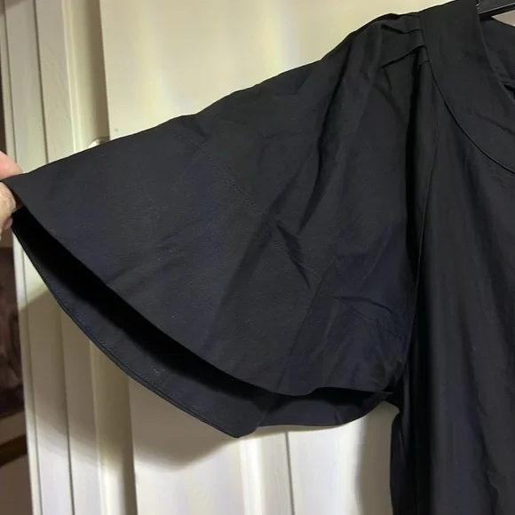 Pomander Place | NEW Black Finley Flutter Sleeve Cotton Long Maxi Dress Size XL - Picture 5 of 9